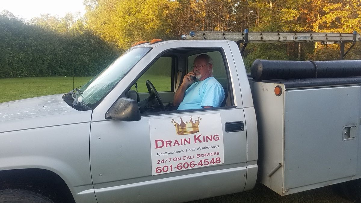 Drain King plumbing service truck